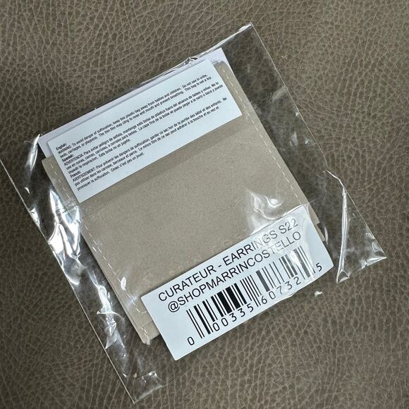 MARRIN COSTELLO Mystique Hoop Earring Gold Plated Sterling White Topaz NIB - Picture 2 of 4